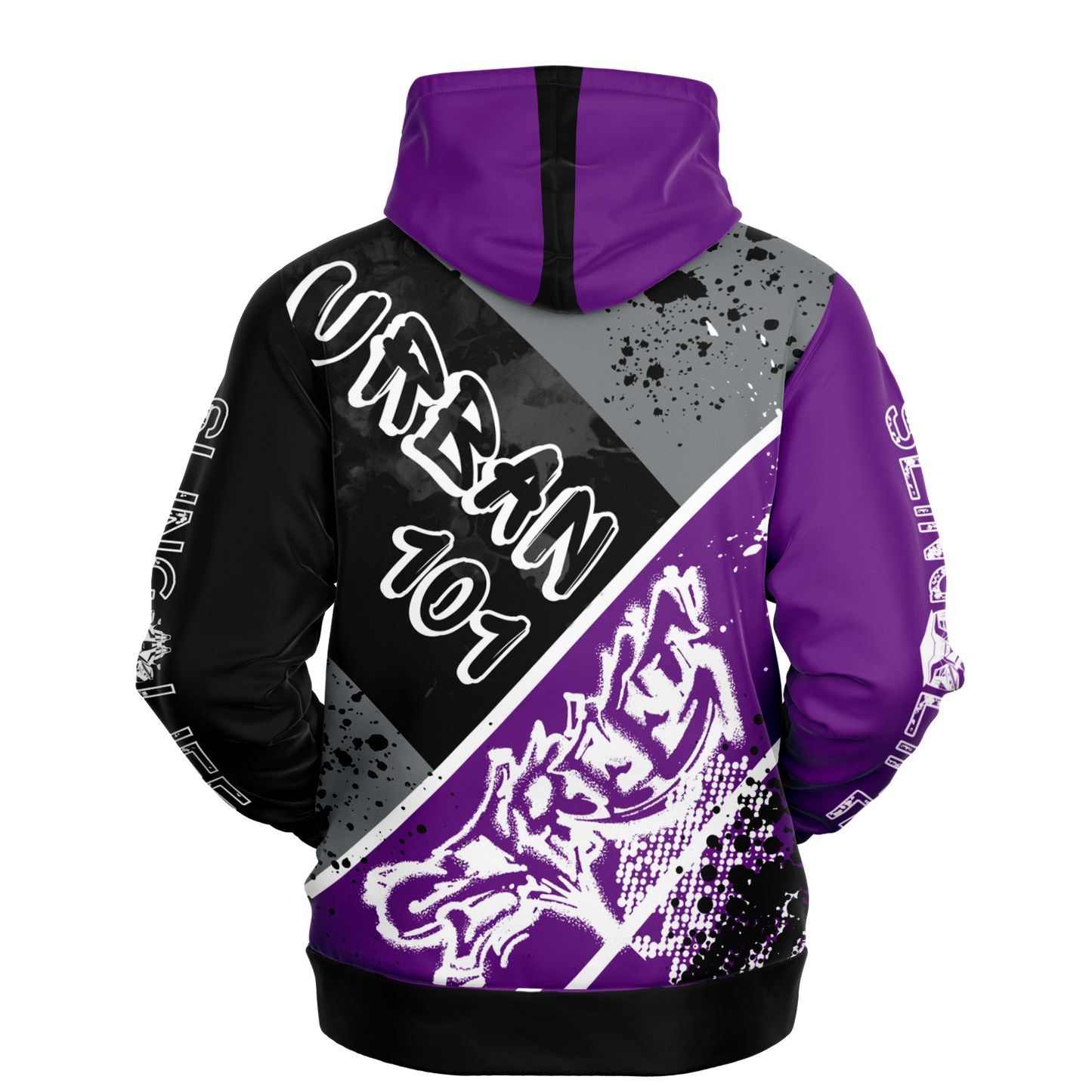 Black & Purple Urban 101 Sling Life Hoodie - AOP - Sling Life Fans