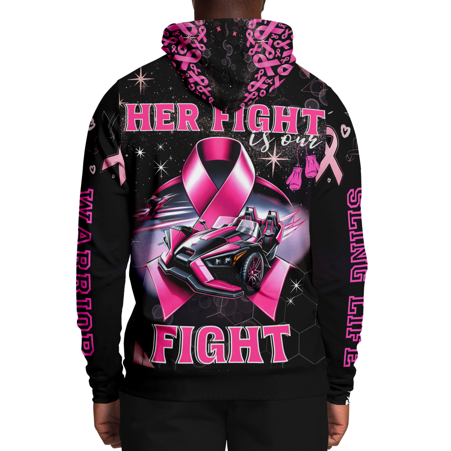 Breast Cancer Awareness AOP Hoodie - Sling Life Fans