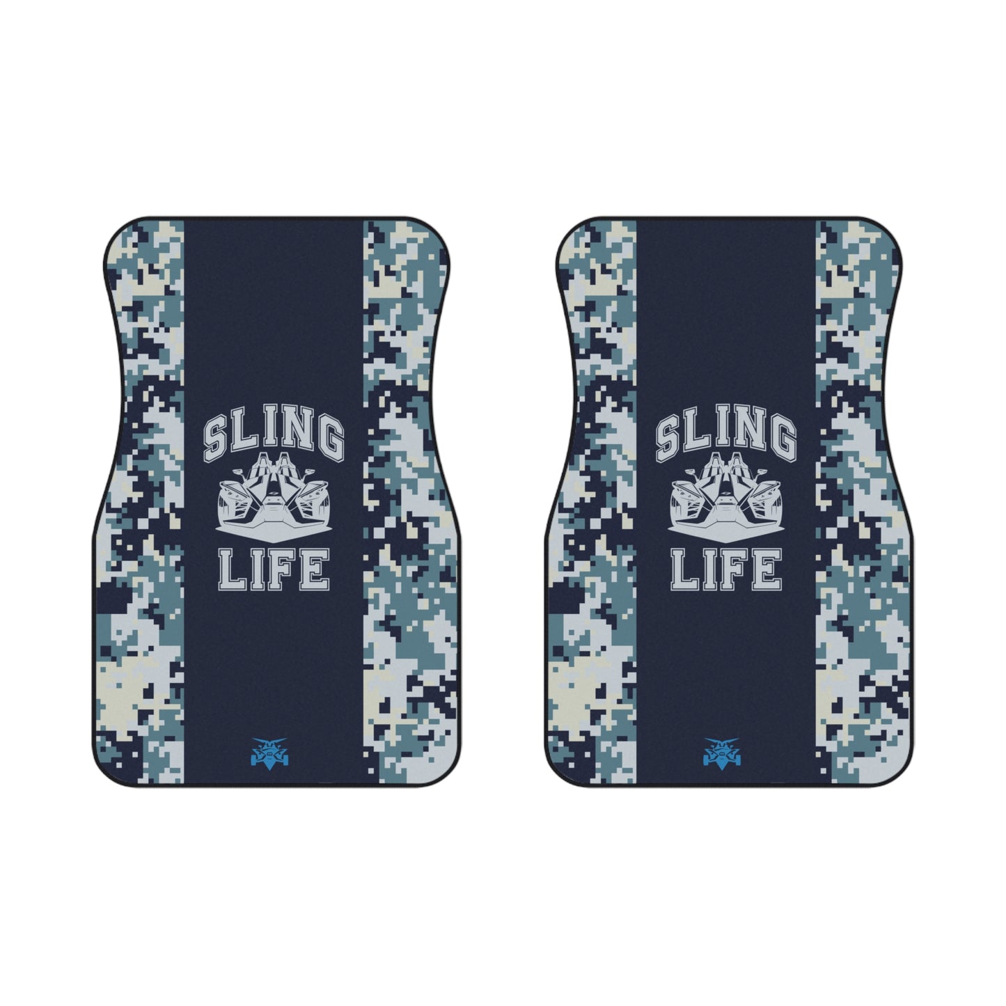 Blue Camoflauge Car Mats - Sling Life Fans