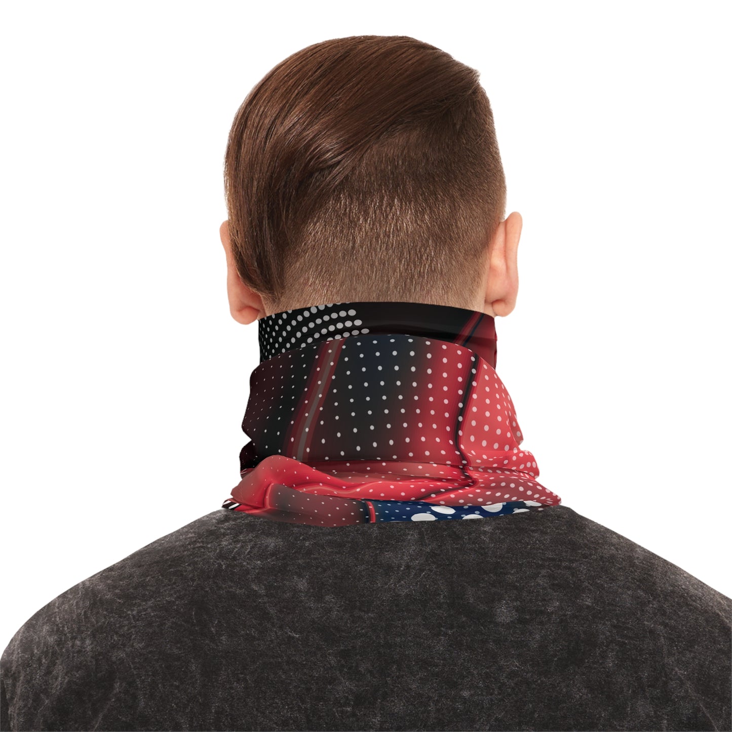 Black & Red Geometric Sling Life Lightweight Neck Gaiter - Sling Life Fans