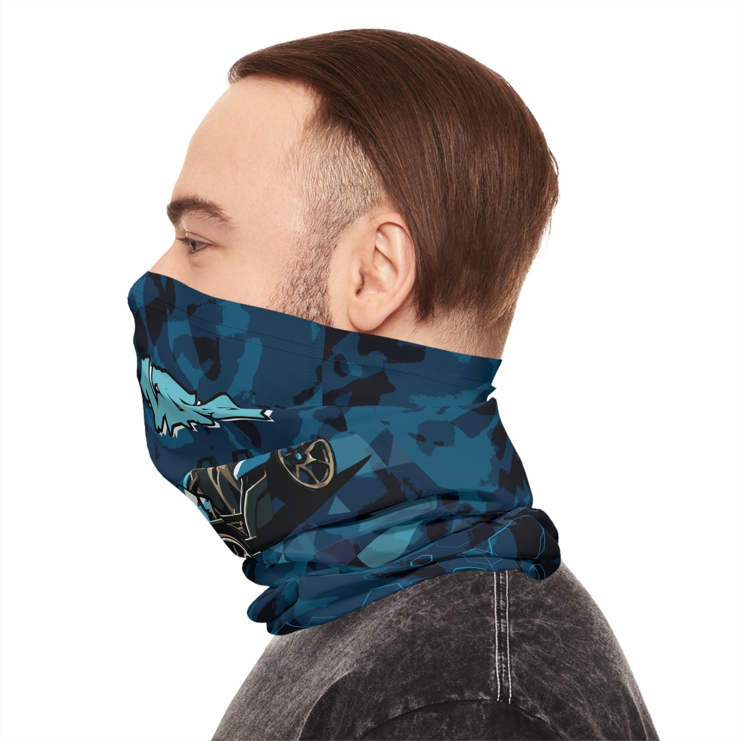 Blue Geometric Sling Life Lightweight Neck Gaiter - Sling Life Fans