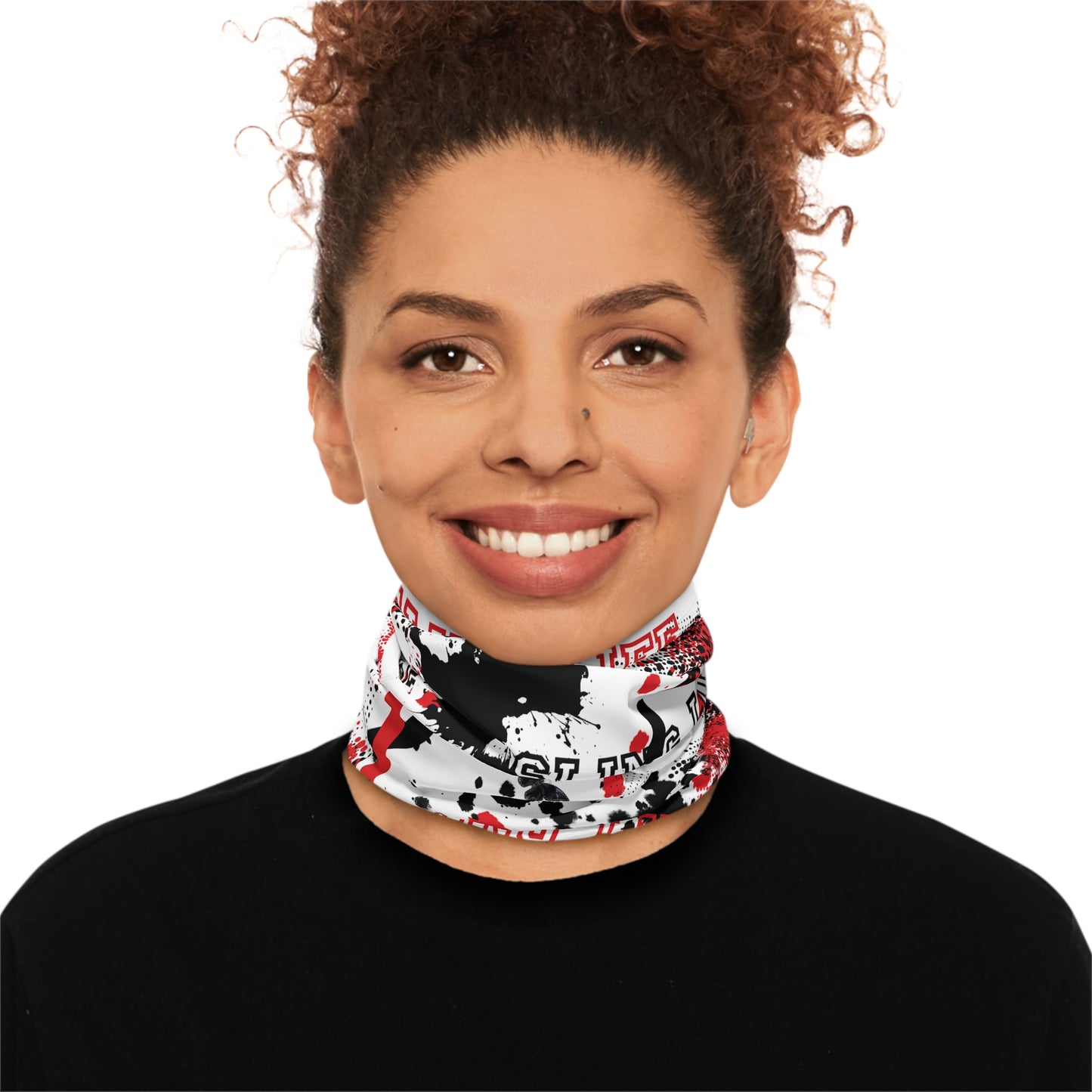 Black & Red Graffiti Style Sling Life Lightweight Neck Gaiter - Sling Life Fans