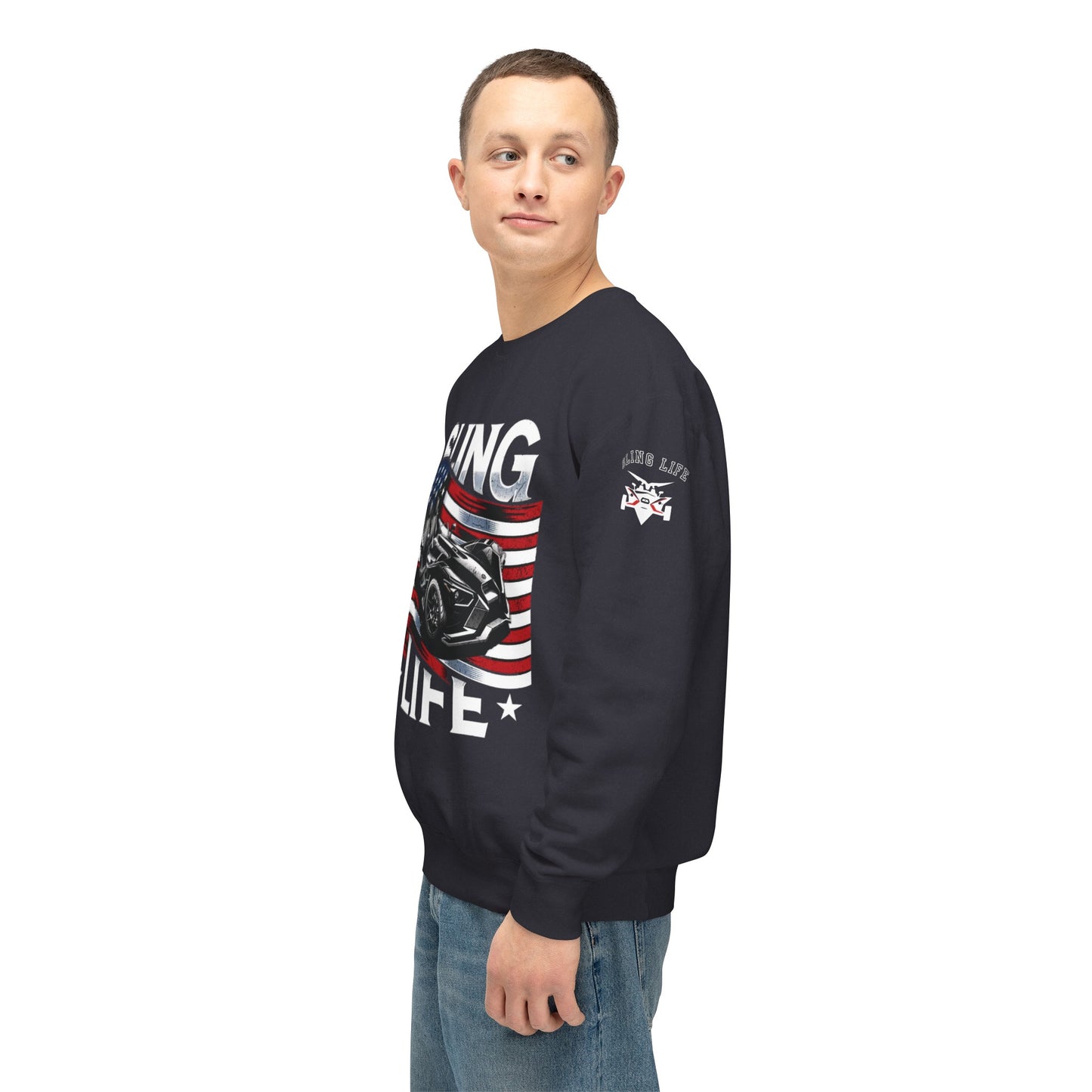 Patriotic Wavy Flag Sling Life Sweatshirt - Sling Life Fans