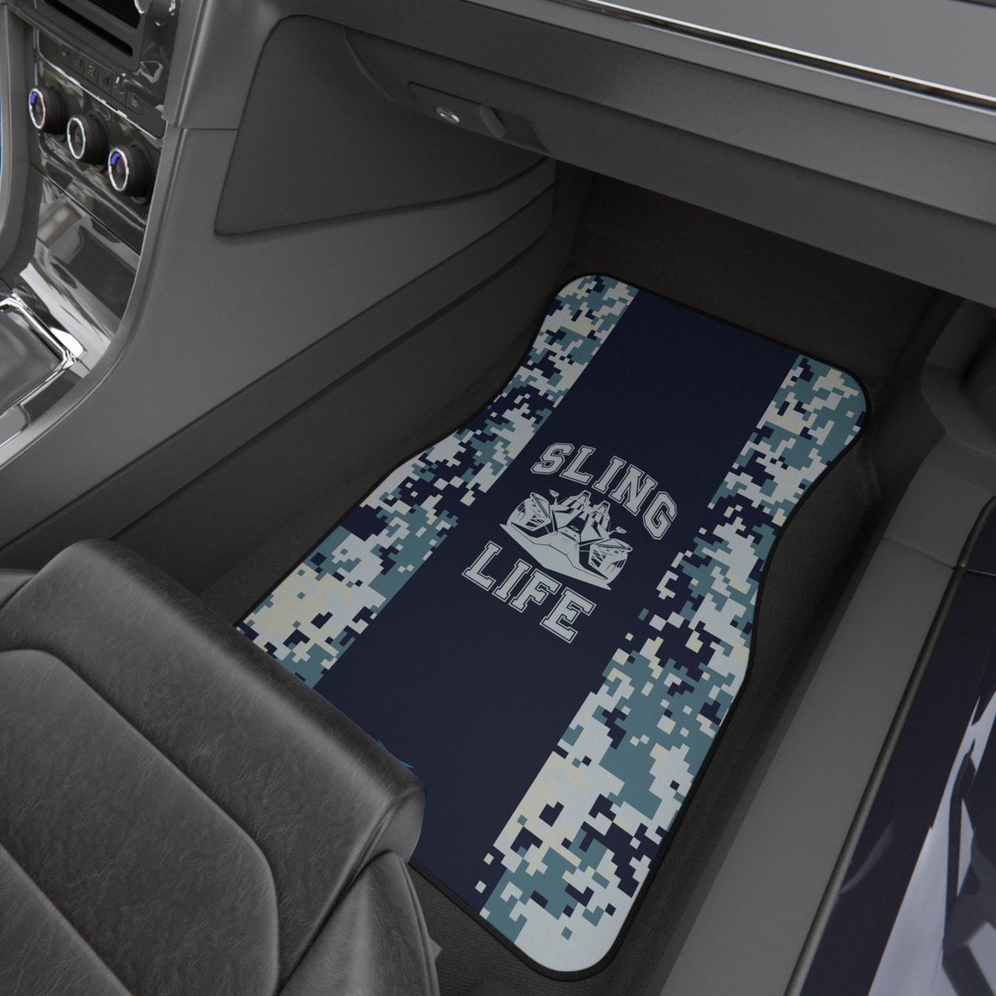 Blue Camoflauge Car Mats - Sling Life Fans