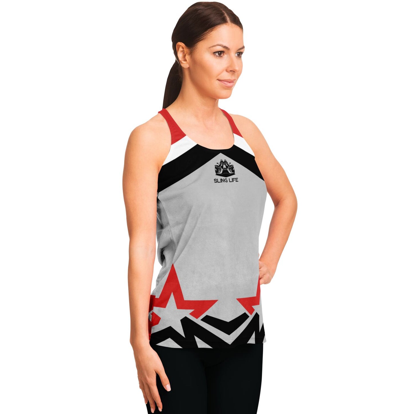 Black & Red Chevron Star Sling Life Tank Top - Sling Life Fans