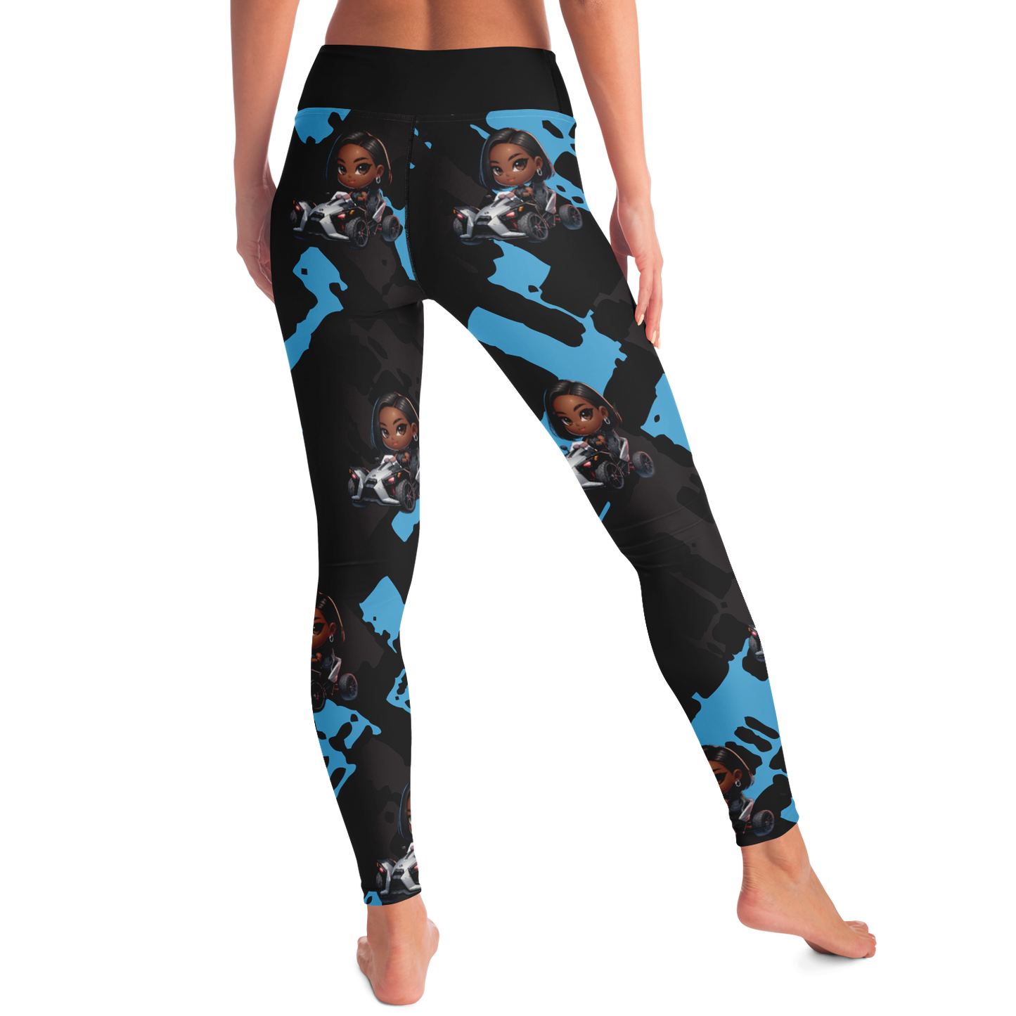 Chibi Girl Driving Slingshot Leggings - Sling Life Fans