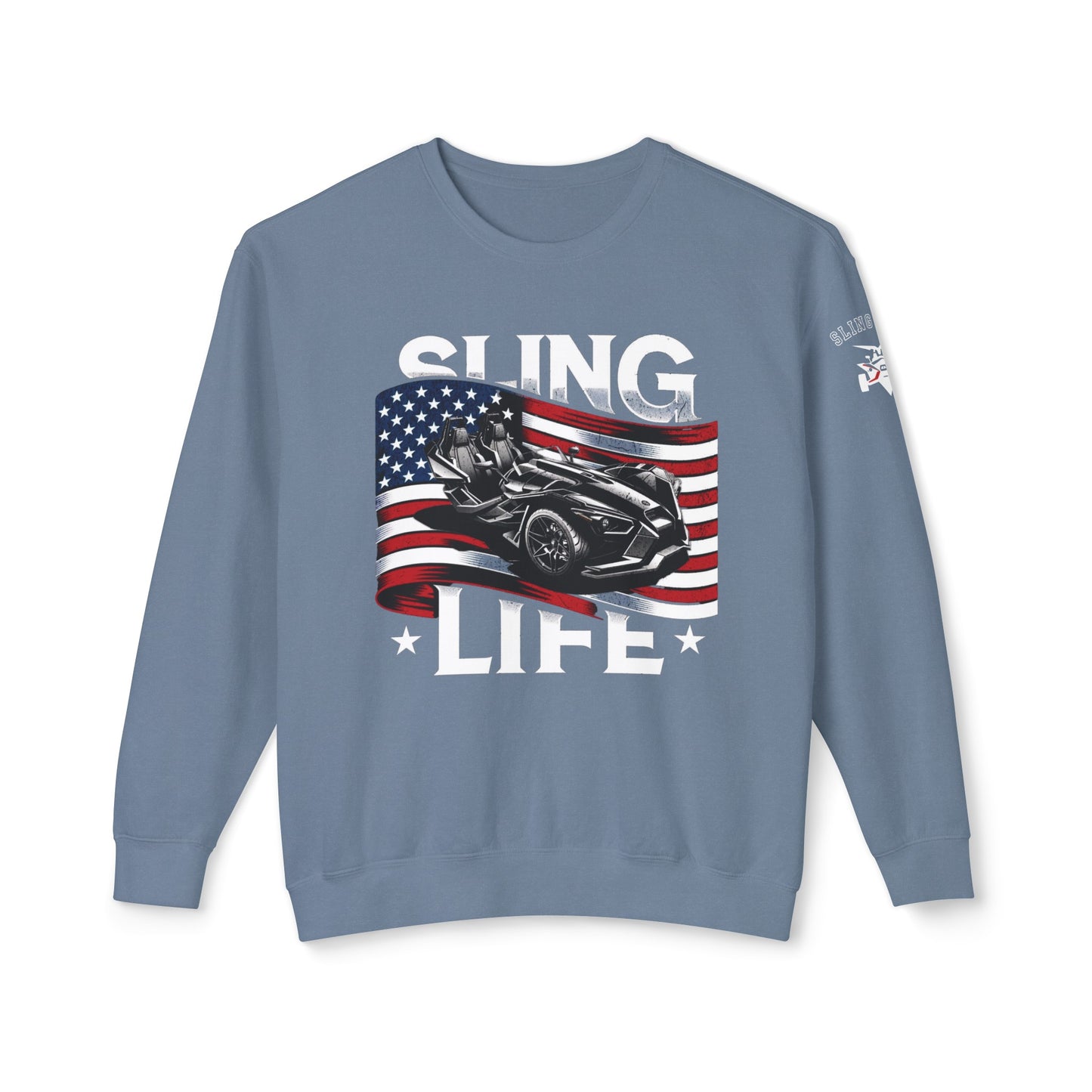 Patriotic Wavy Flag Sling Life Sweatshirt - Sling Life Fans
