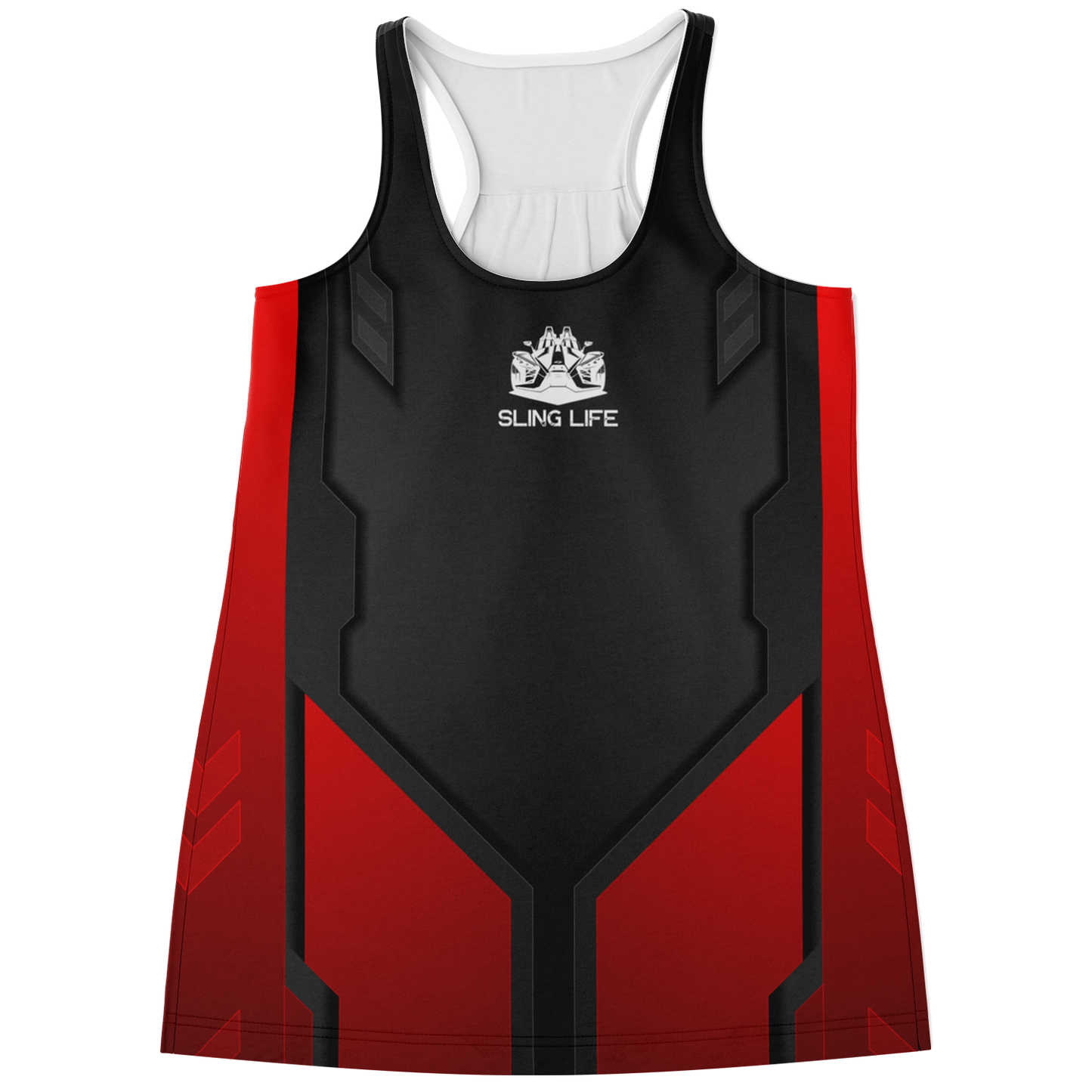 Black & Red Abstract Sling Life Tank Top - Sling Life Fans