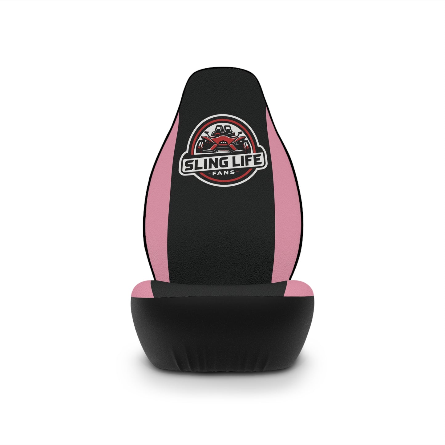 Pink & Black Logo Car Seat Covers - Sling Life Fans