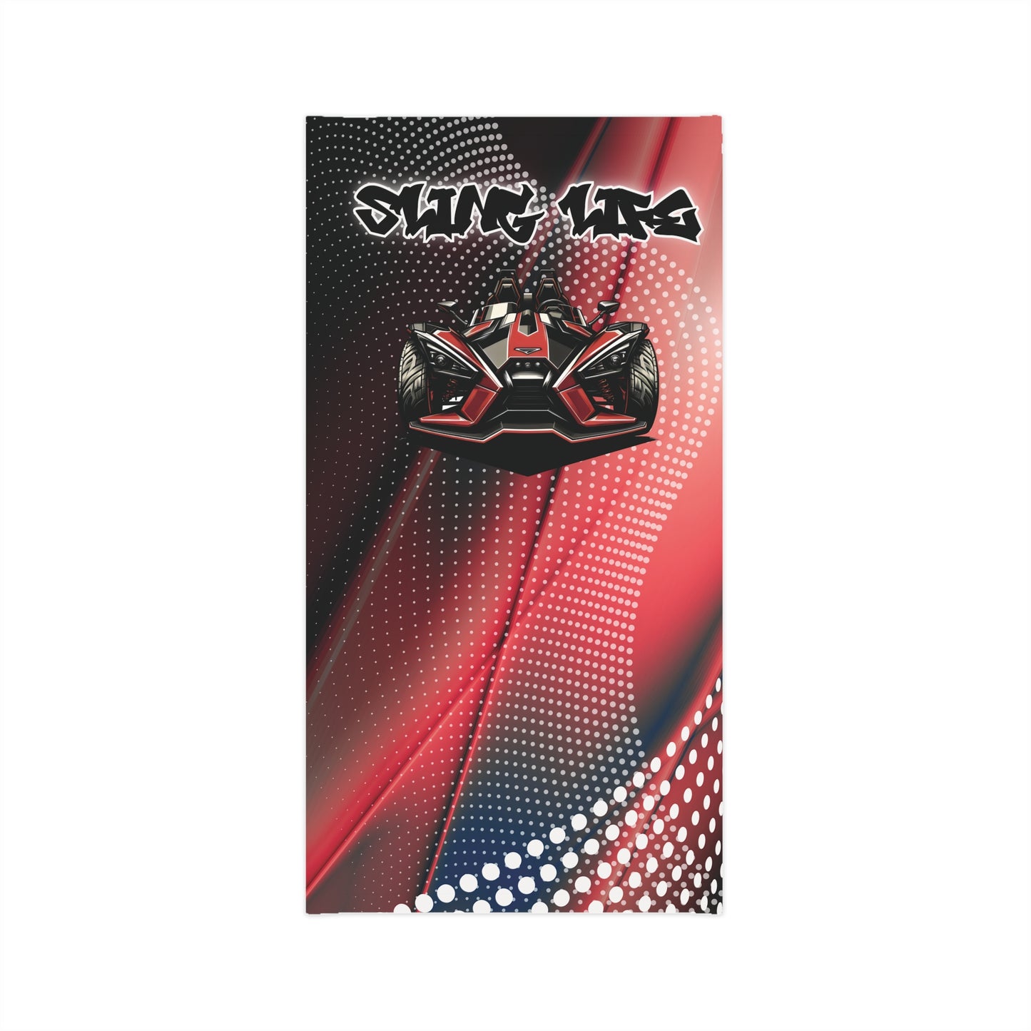 Black & Red Geometric Sling Life Lightweight Neck Gaiter - Sling Life Fans