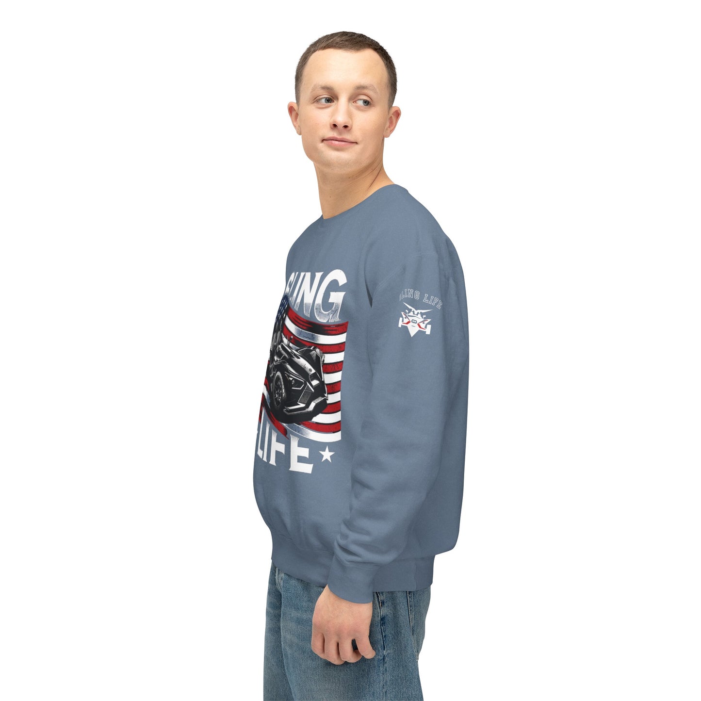 Patriotic Wavy Flag Sling Life Sweatshirt - Sling Life Fans