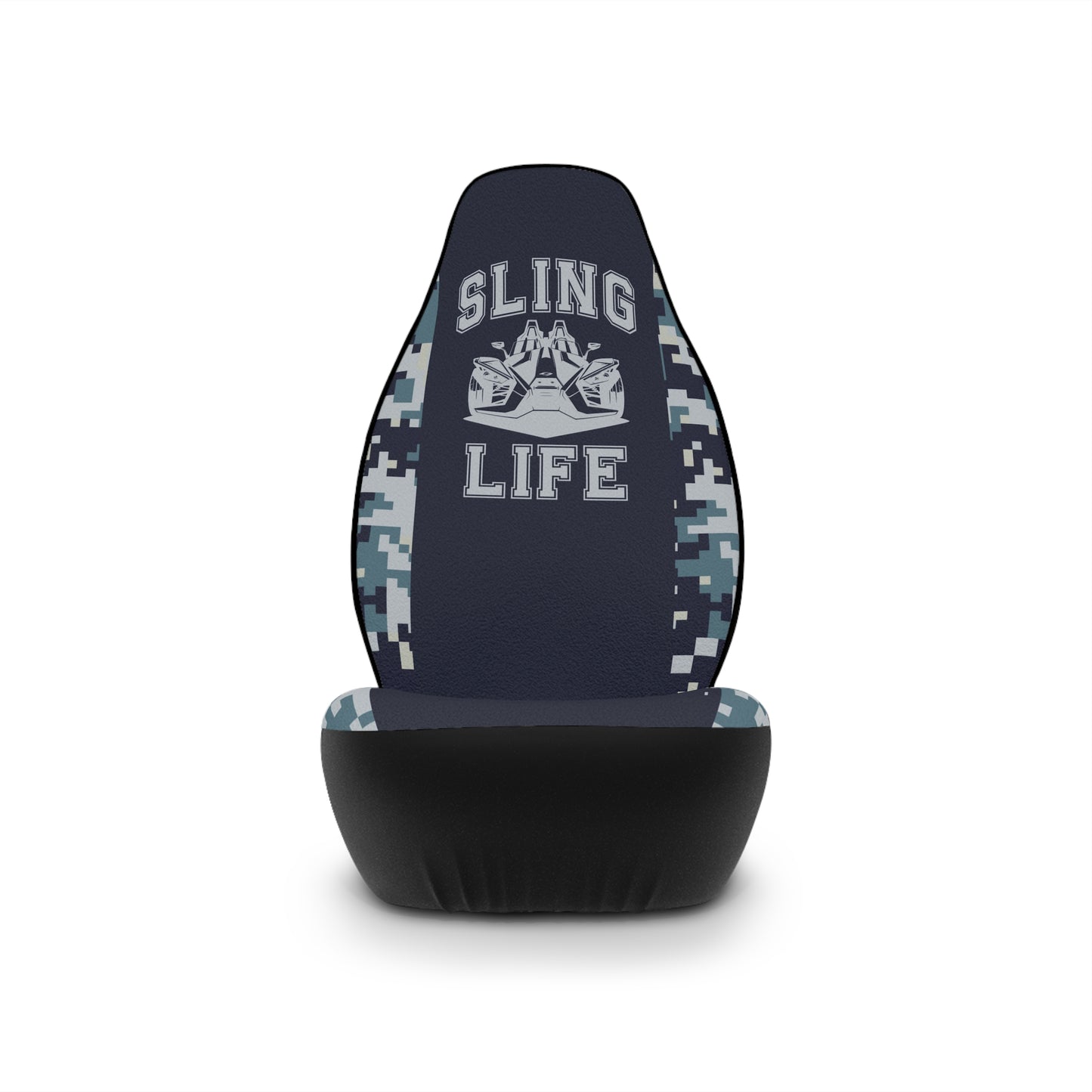 Blue Camoflauge Car Seat Covers - Sling Life Fans