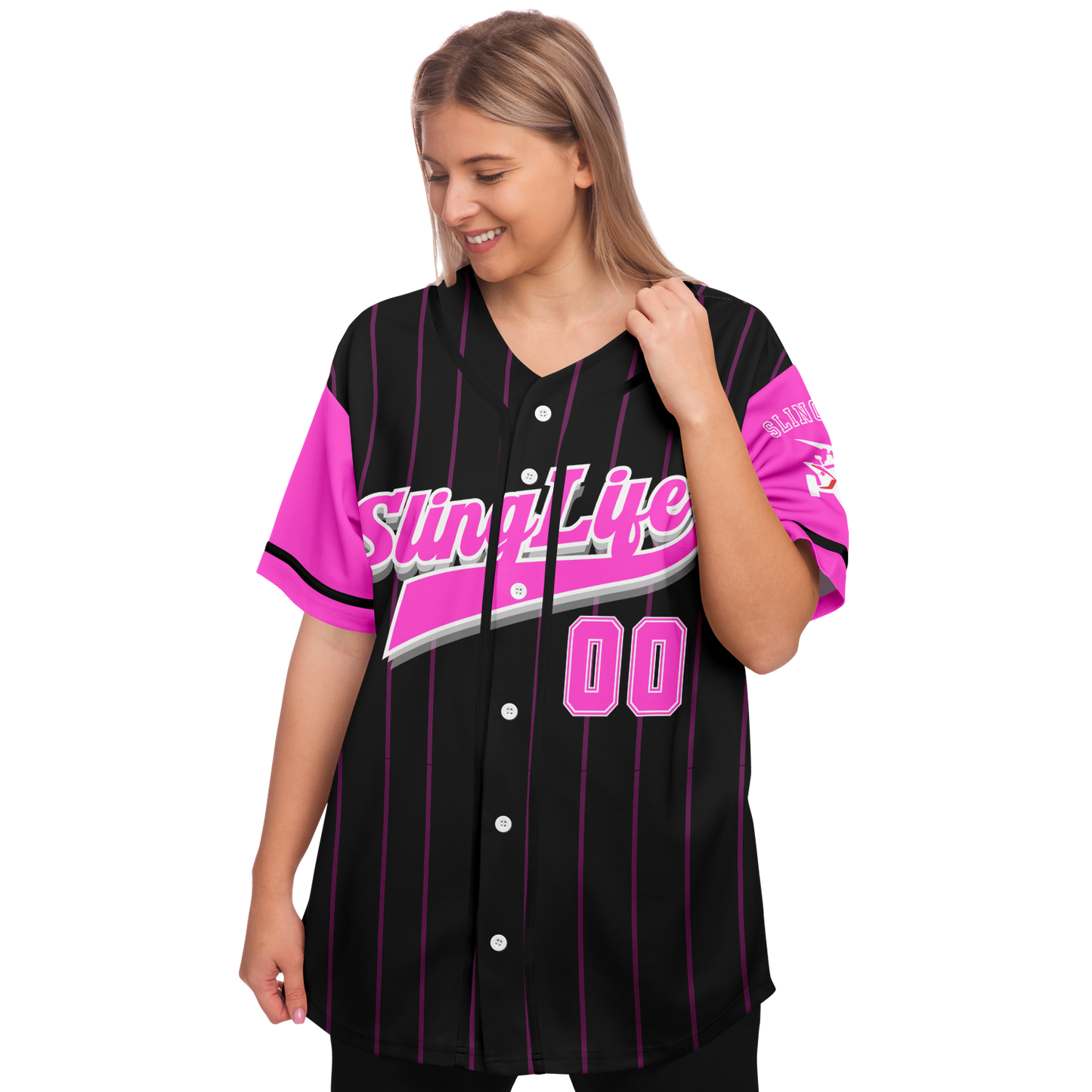 Pink 00 F's Given Baseball Jersey - Sling Life Fans