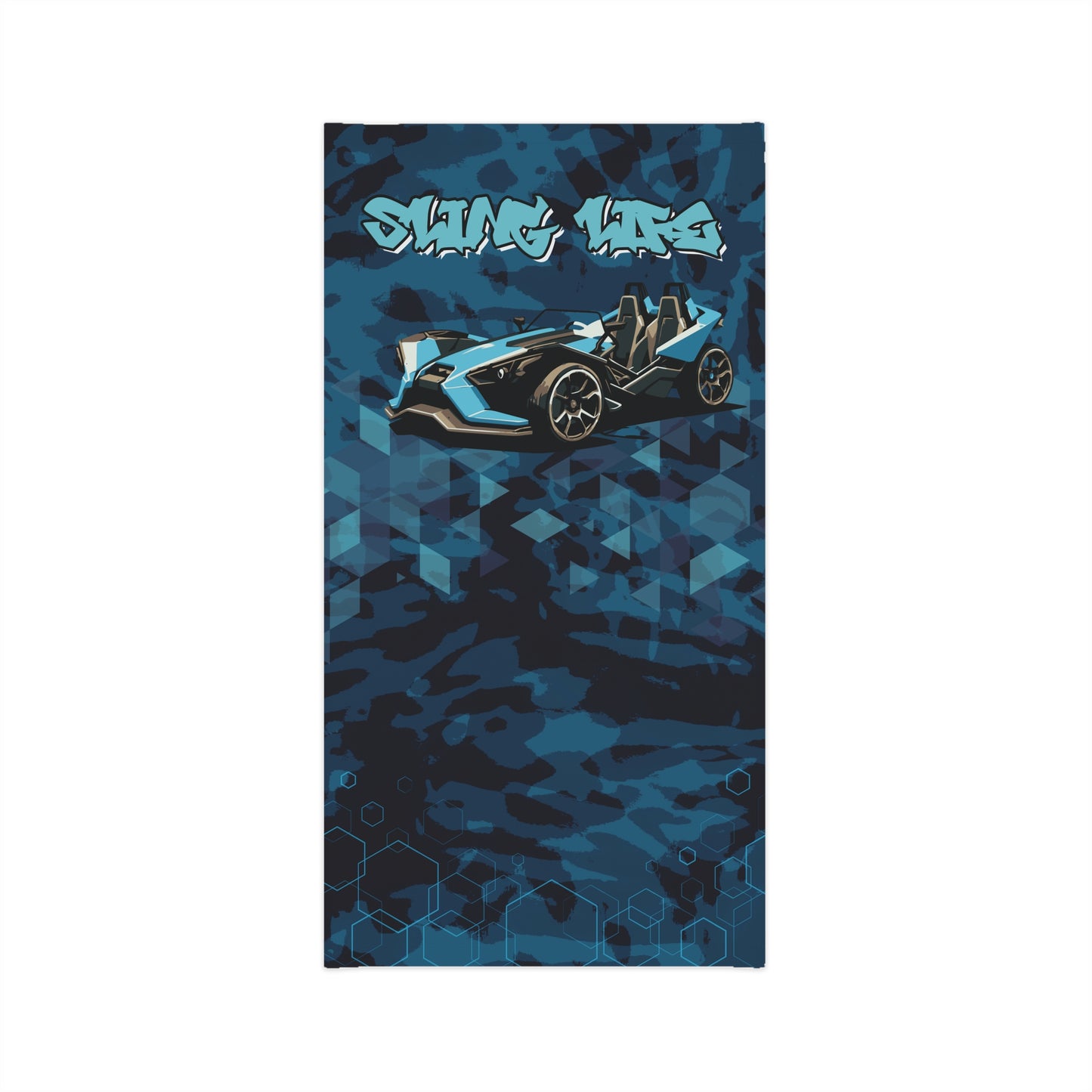 Blue Geometric Sling Life Lightweight Neck Gaiter - Sling Life Fans