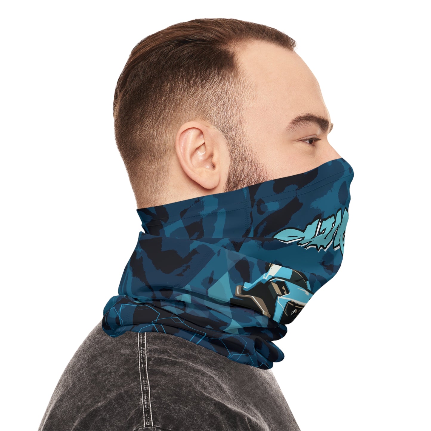 Blue Geometric Sling Life Lightweight Neck Gaiter - Sling Life Fans