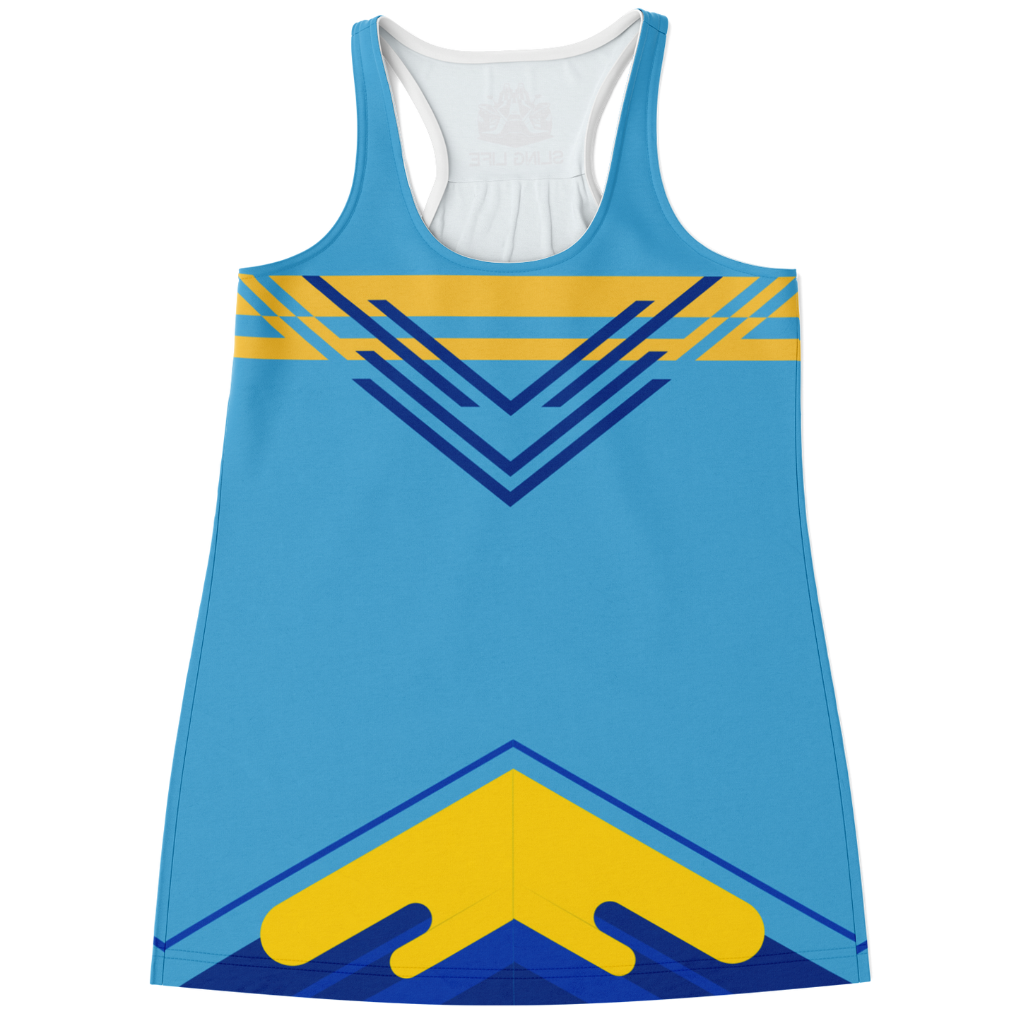Blue & Yellow Abstract Sling Life Tank Top - Sling Life Fans