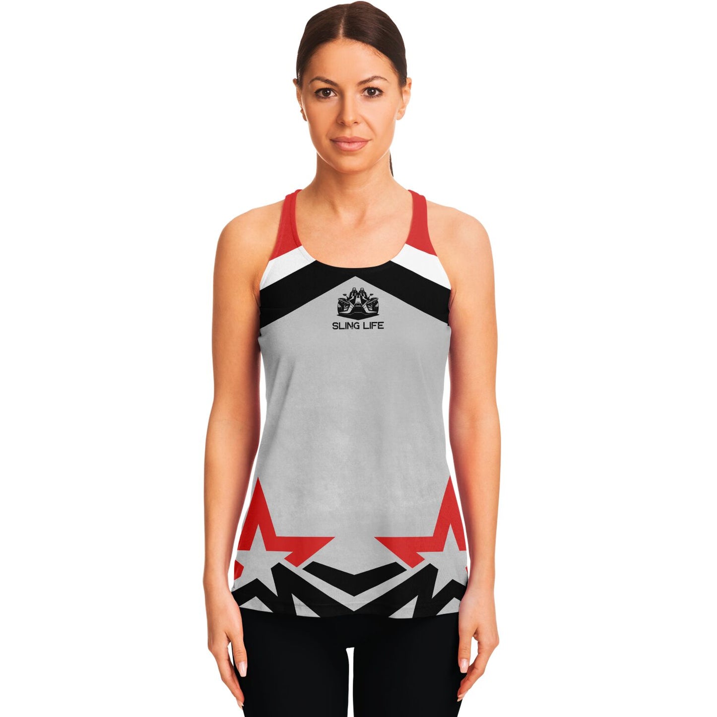 Black & Red Chevron Star Sling Life Tank Top - Sling Life Fans