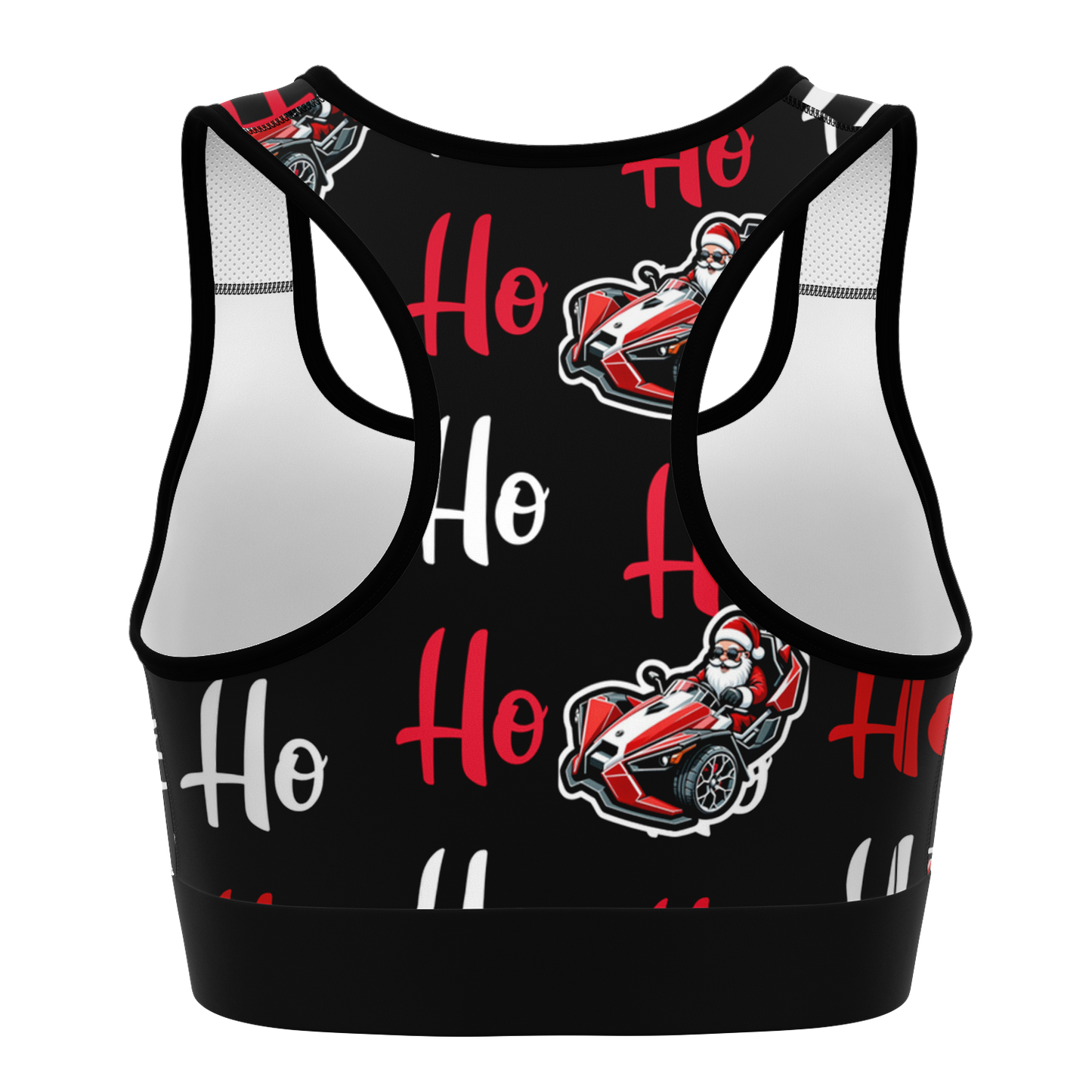 Ho! Ho! Ho! Santa Driving Slingshot Sports Bra - Sling Life Fans