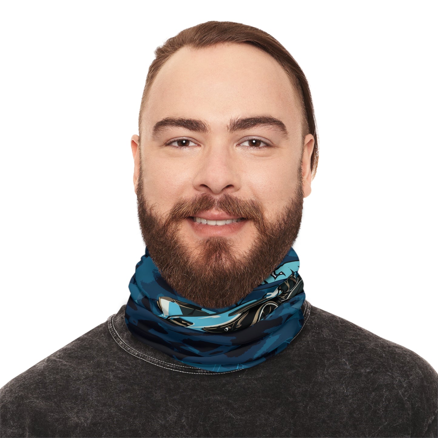 Blue Geometric Sling Life Lightweight Neck Gaiter - Sling Life Fans