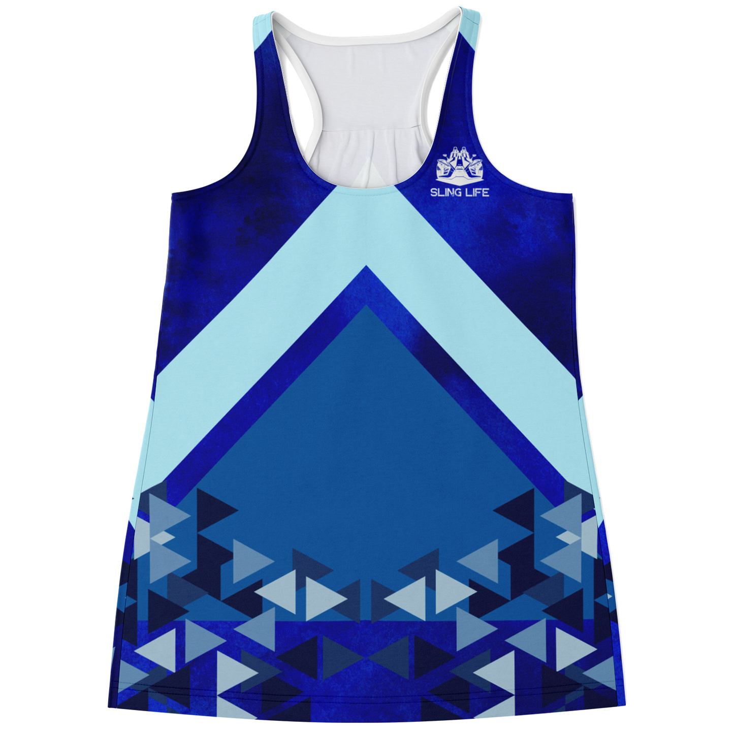 Blue Chevron Sling Life Tank Top - Sling Life Fans