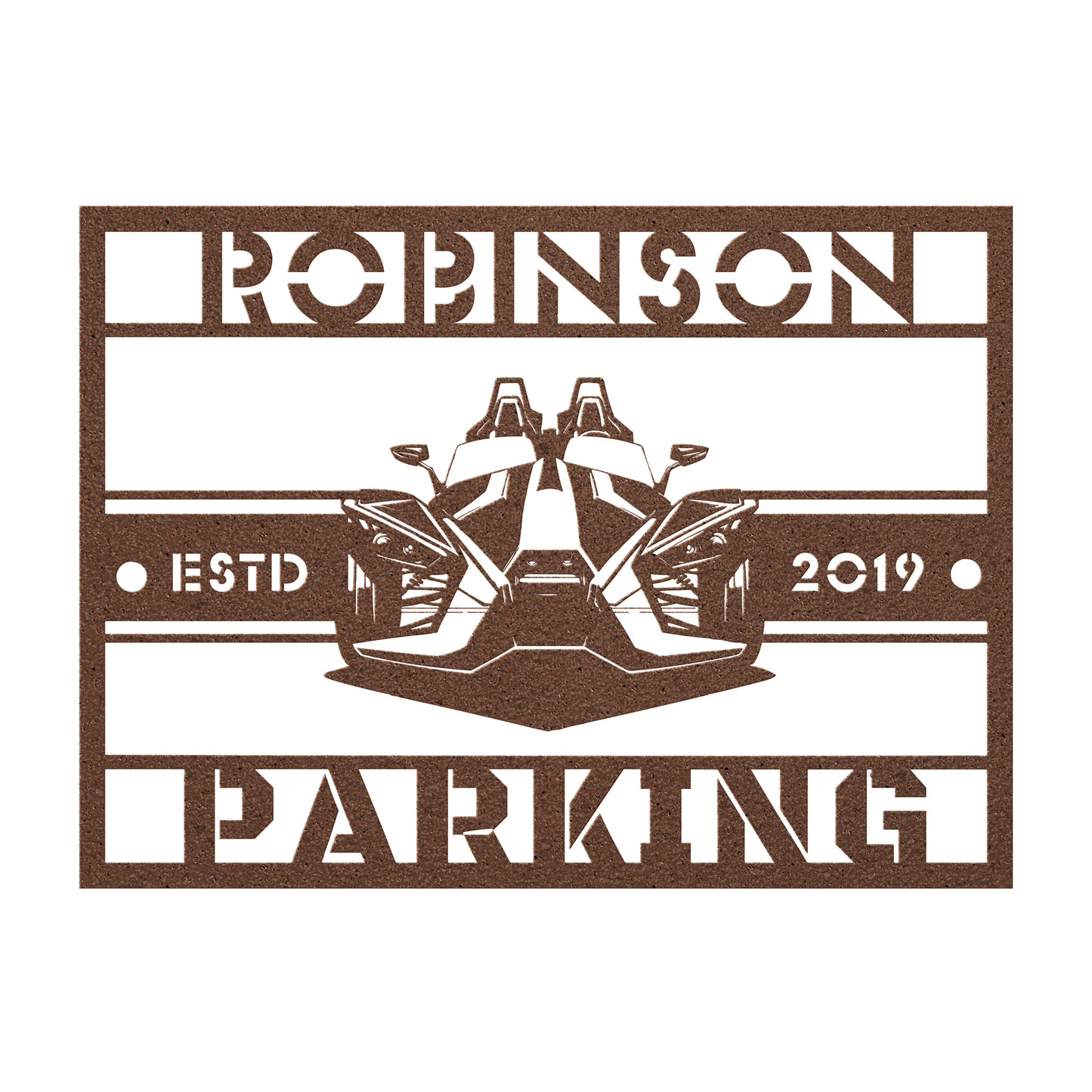 Customized Square Slingshot Parking Metal Sign - Sling Life Fans