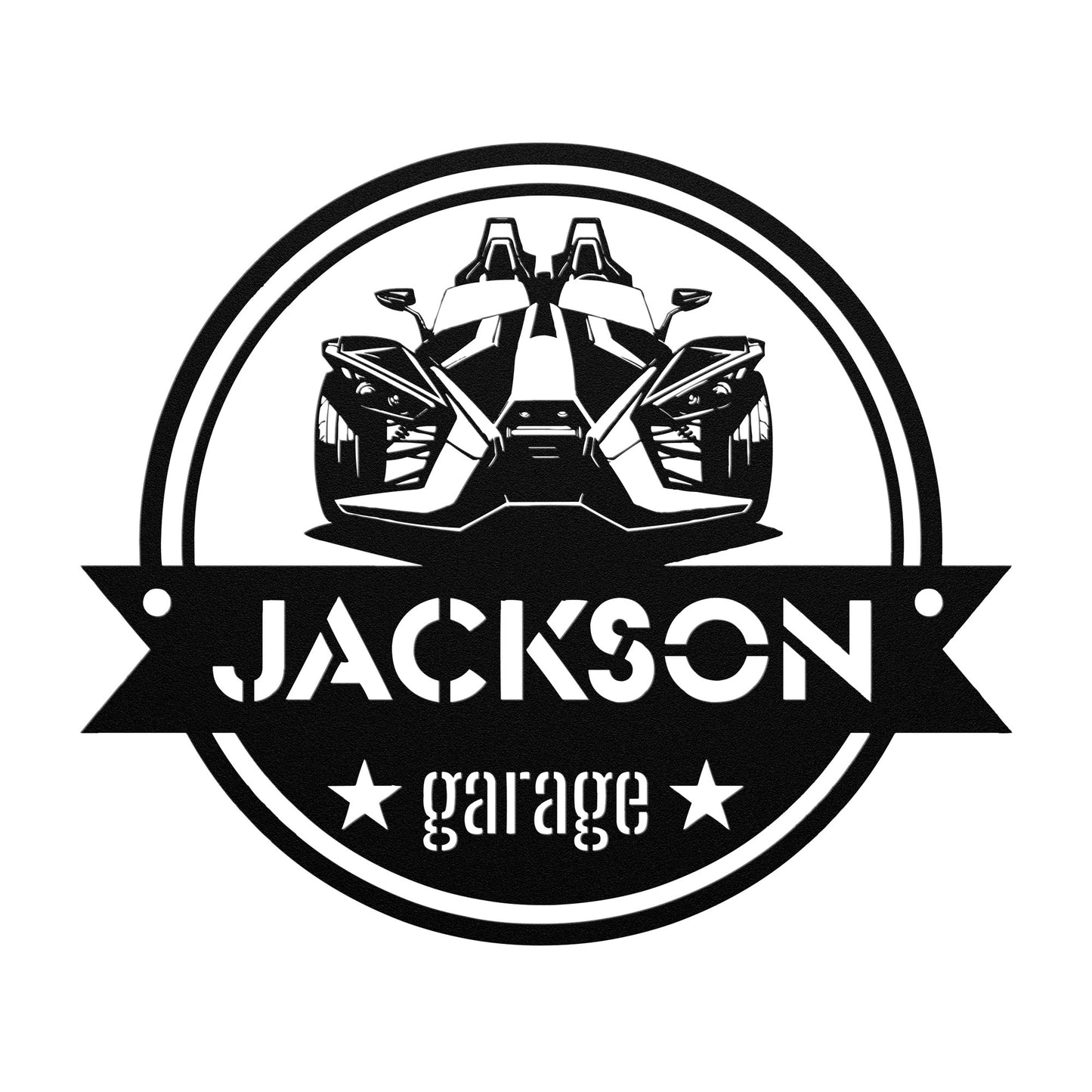 Personalized Round Slingshot Garage Metal Sign - Sling Life Fans