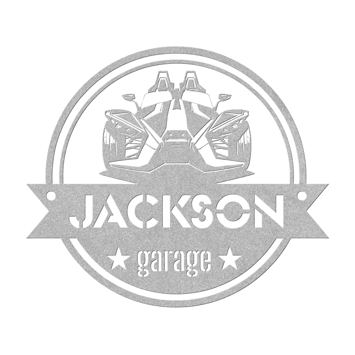 Personalized Round Slingshot Garage Metal Sign - Sling Life Fans