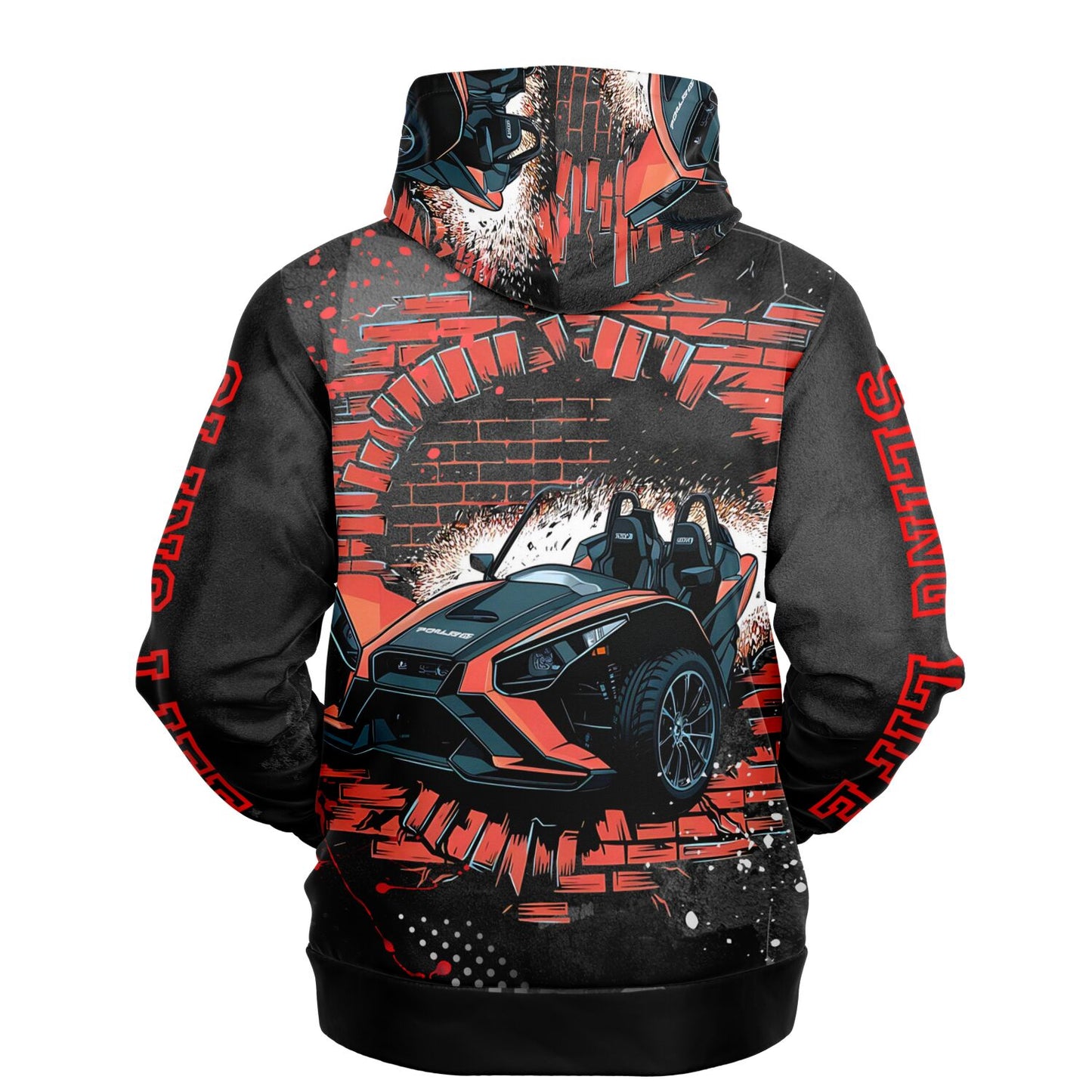 Slingshot Wall Break-Out Black & Red Graphic Hoodie - Sling Life Fans