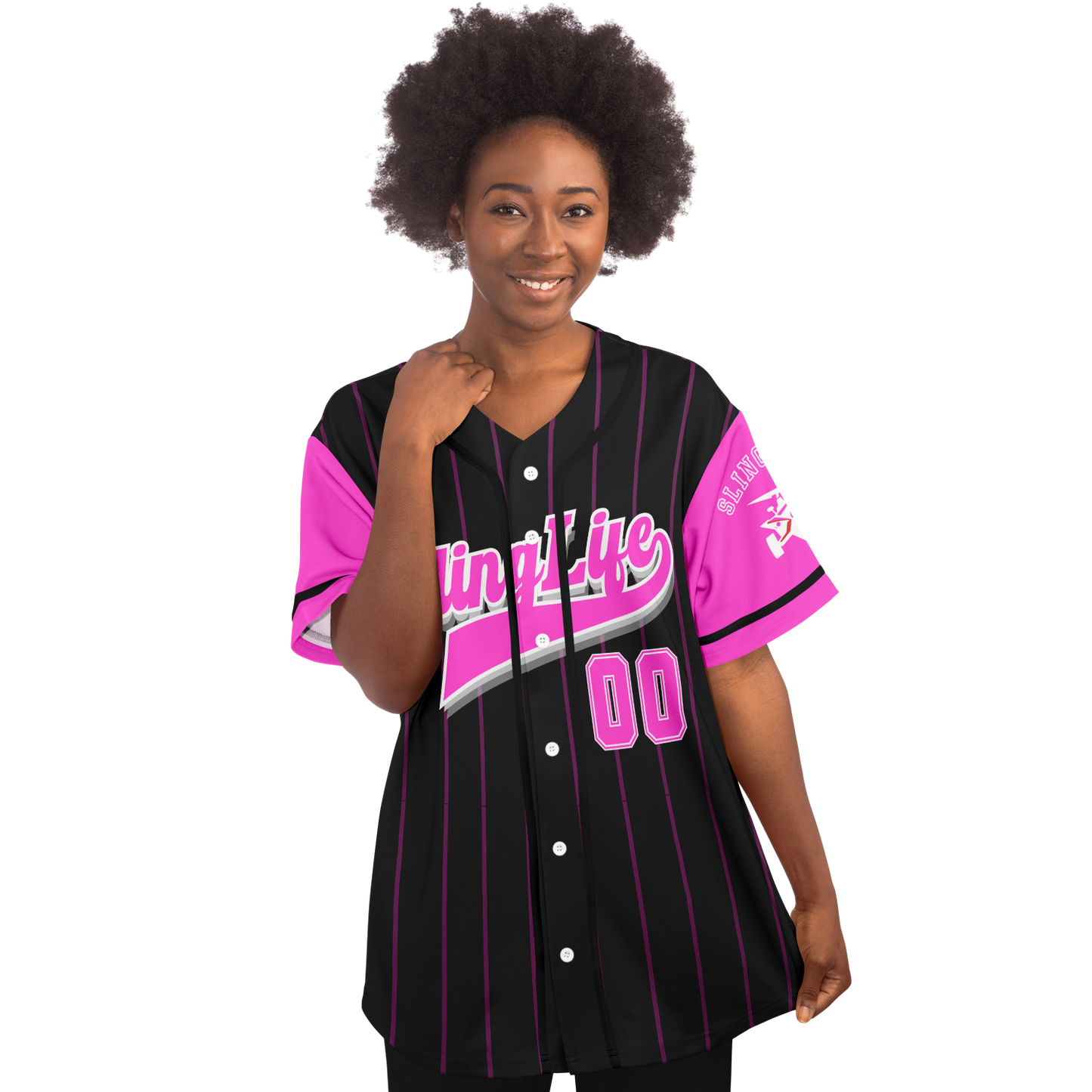Pink 00 F's Given Baseball Jersey - Sling Life Fans