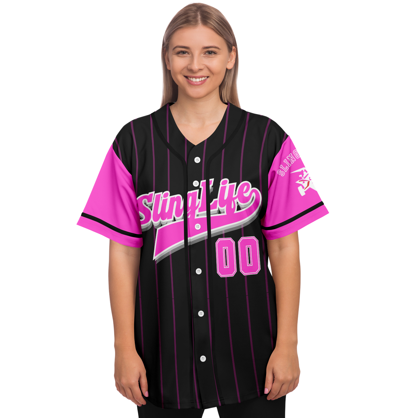 Pink 00 F's Given Baseball Jersey - Sling Life Fans