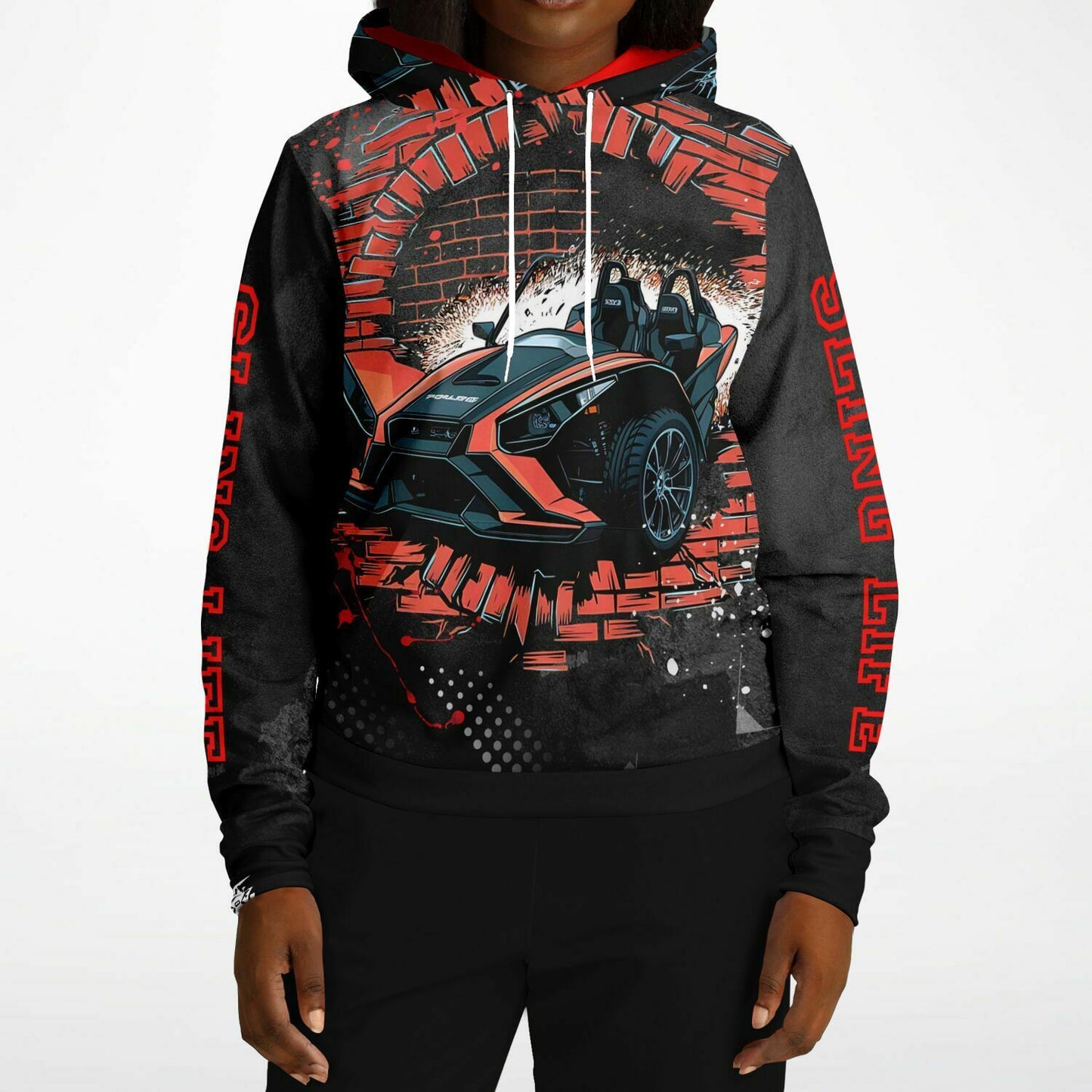 Slingshot Wall Break-Out Black & Red Graphic Hoodie - Sling Life Fans