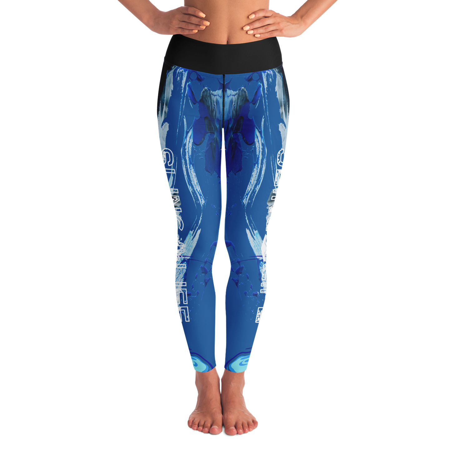 Blue Watercolor Sling Life Leggings - Sling Life Fans