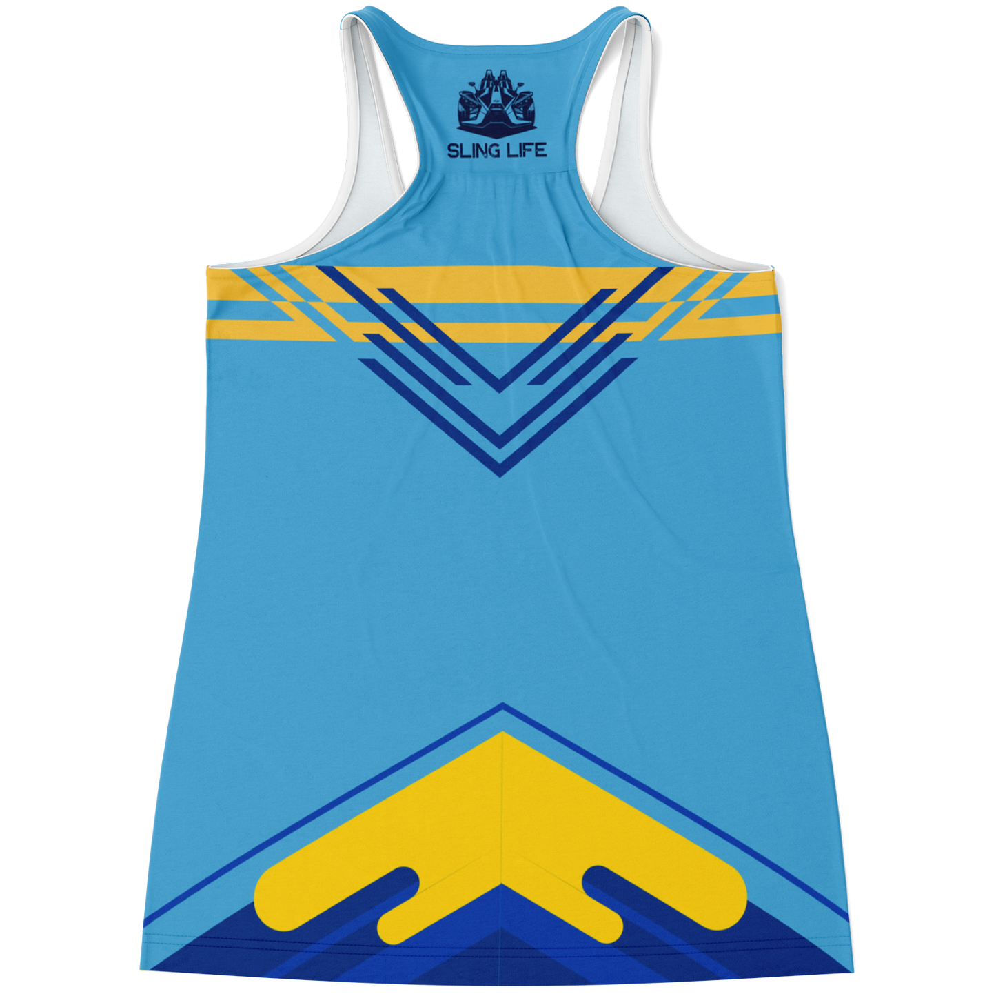 Blue & Yellow Abstract Sling Life Tank Top - Sling Life Fans