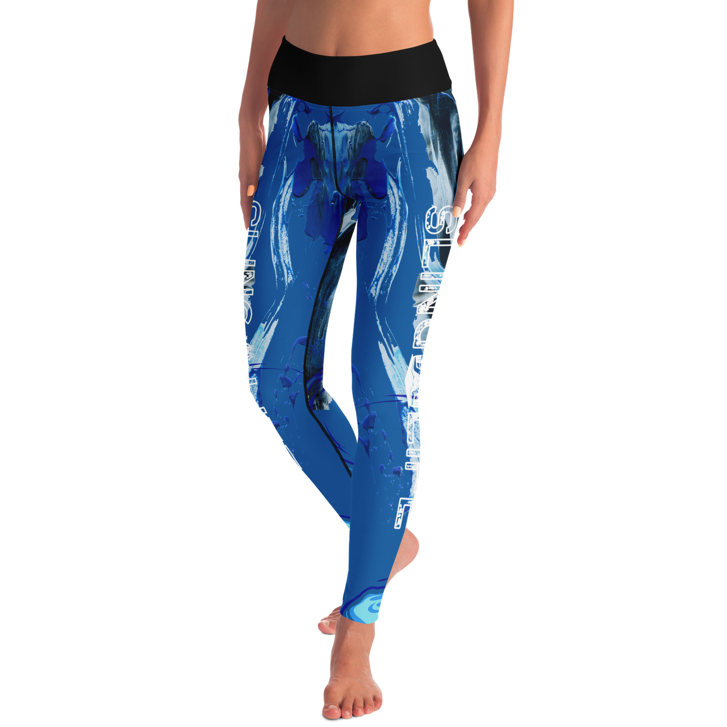 Blue Watercolor Sling Life Leggings - Sling Life Fans