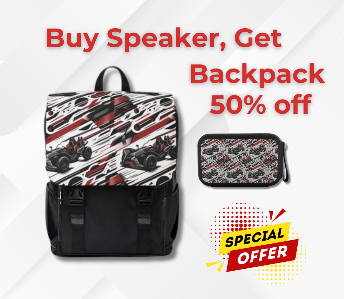 Buy Bluetooth Speaker, Get Backpack Half Off - Sling Life Fans