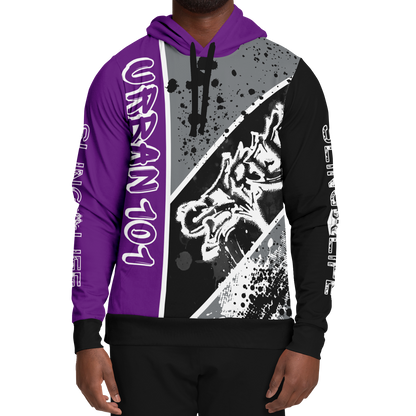 Black & Purple Urban 101 Sling Life Hoodie - AOP - Sling Life Fans