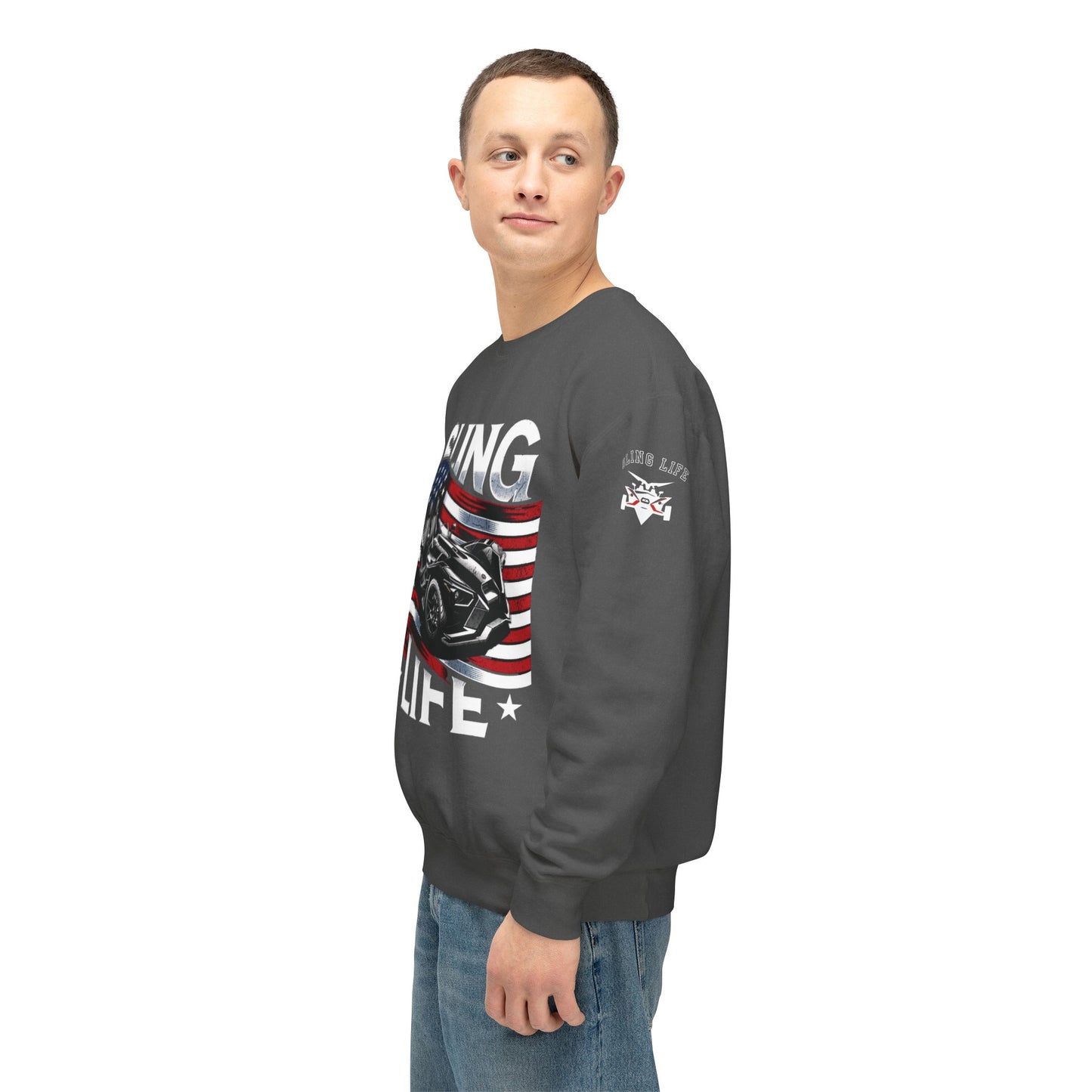 Patriotic Wavy Flag Sling Life Sweatshirt - Sling Life Fans