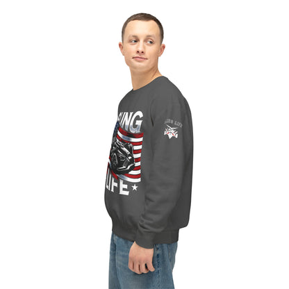 Patriotic Wavy Flag Sling Life Sweatshirt - Sling Life Fans