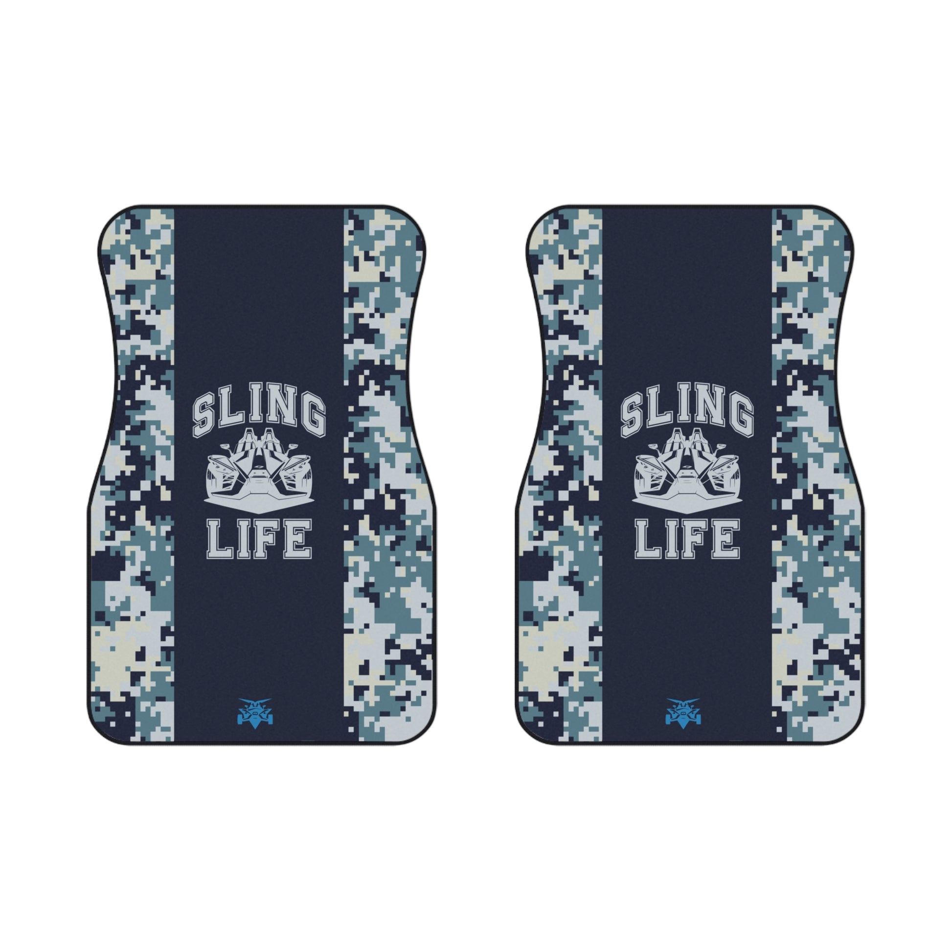 Blue Camoflauge Car Mats - Sling Life Fans
