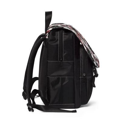 Black & Red Slingshot Pattern Shoulder Backpack - Sling Life Fans
