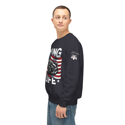 Patriotic Wavy Flag Sling Life Sweatshirt - Sling Life Fans