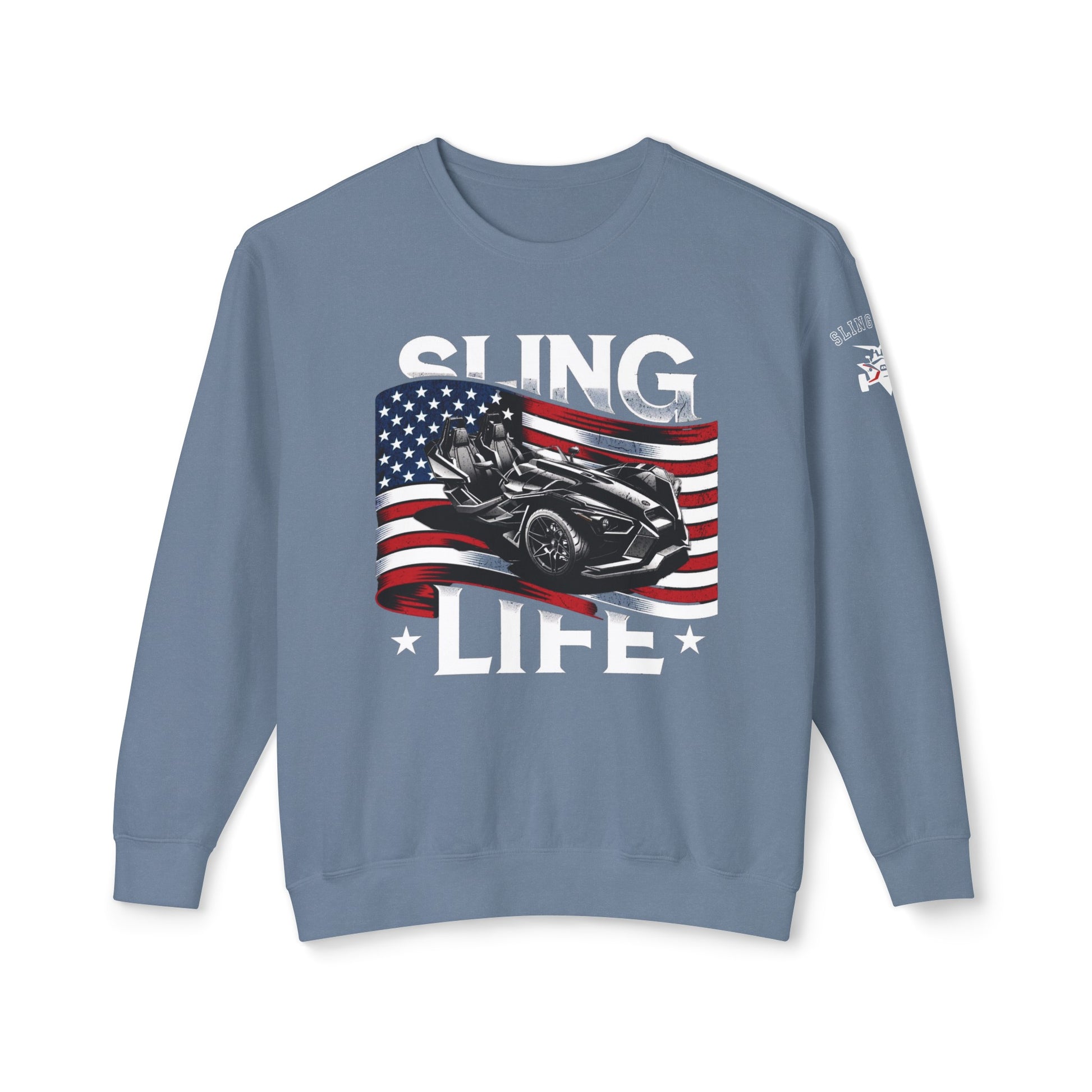 Patriotic Wavy Flag Sling Life Sweatshirt - Sling Life Fans
