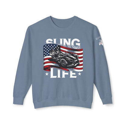Patriotic Wavy Flag Sling Life Sweatshirt - Sling Life Fans