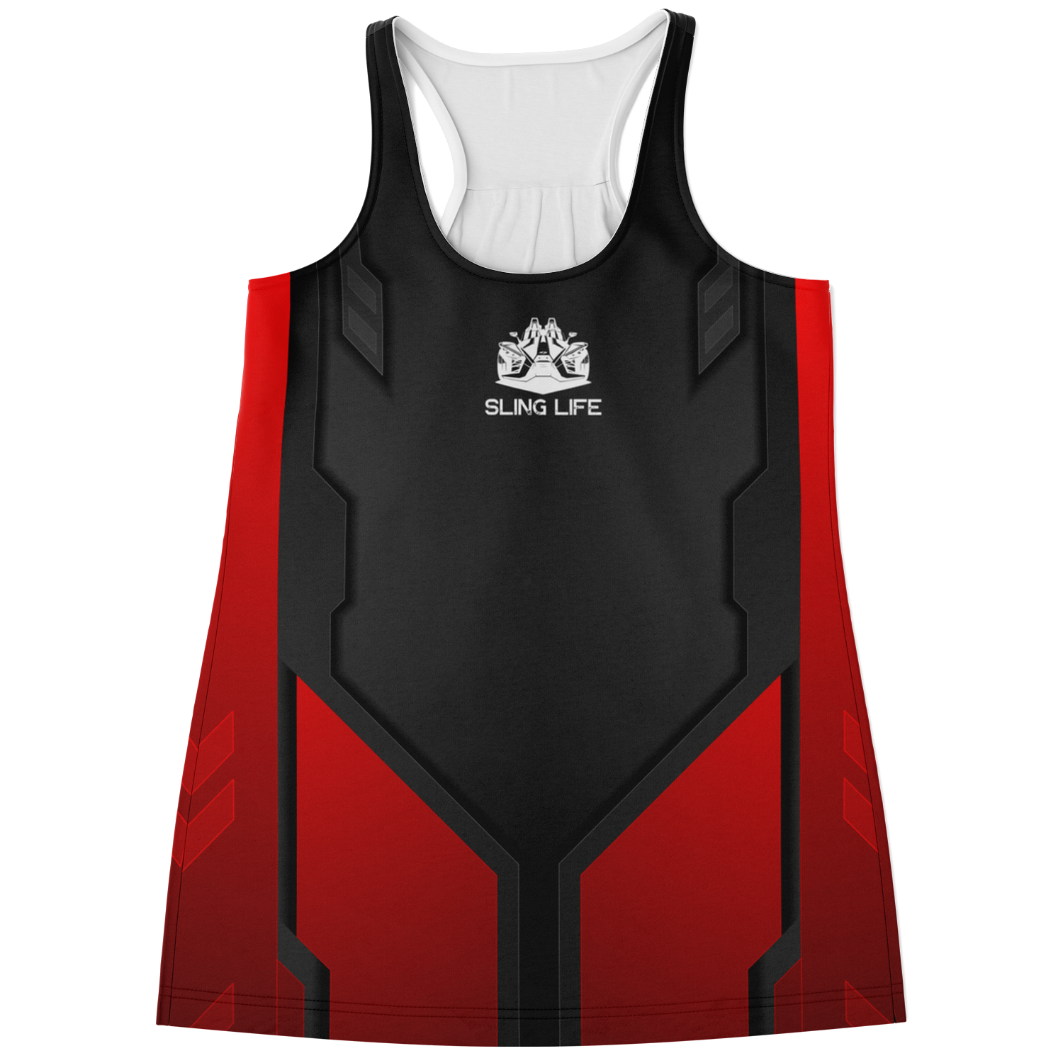 Black & Red Abstract Sling Life Tank Top - Sling Life Fans