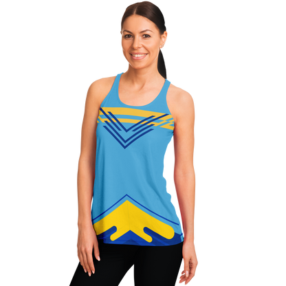 Blue & Yellow Abstract Sling Life Tank Top - Sling Life Fans