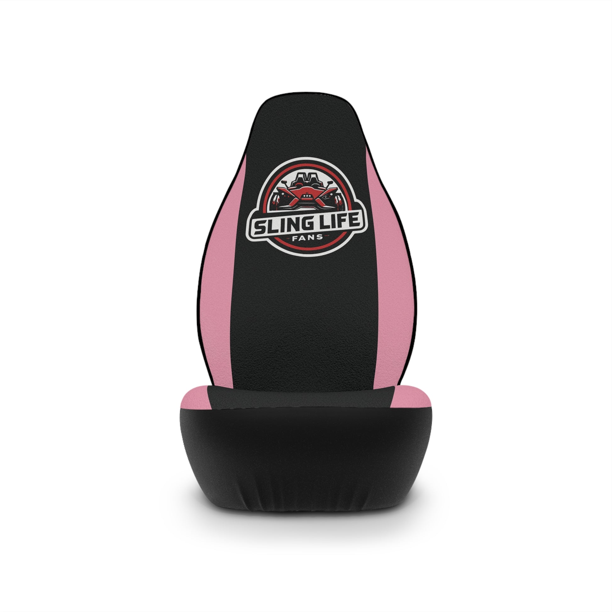 Pink & Black Logo Car Seat Covers - Sling Life Fans