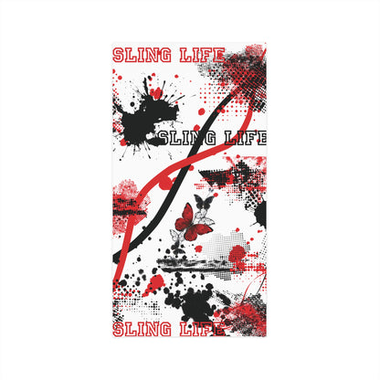 Black & Red Graffiti Style Sling Life Lightweight Neck Gaiter - Sling Life Fans
