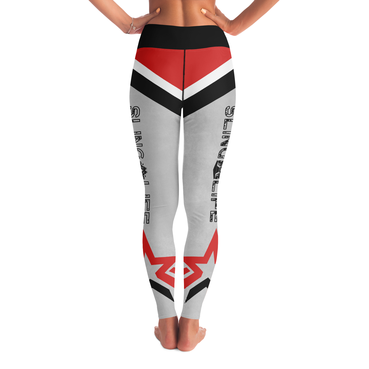 Black, Red and Gray Chevron Sling Life Leggings - Sling Life Fans