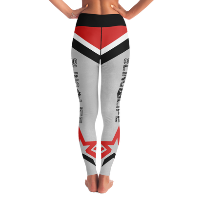 Black, Red and Gray Chevron Sling Life Leggings - Sling Life Fans