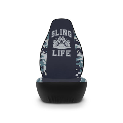 Blue Camoflauge Car Seat Covers - Sling Life Fans